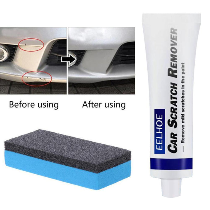 Magic Car Scratch Remover Polish Cloth & Car Body Compound Paste Sponge Kit - Rokcar