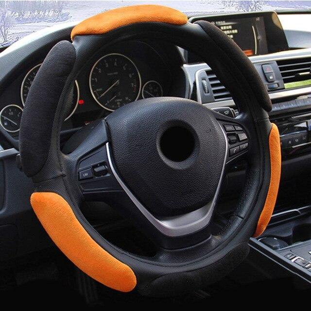 Universal Steering wheel cover Auto Inner Non-slip Flocking Cloth Cushion - Rokcar