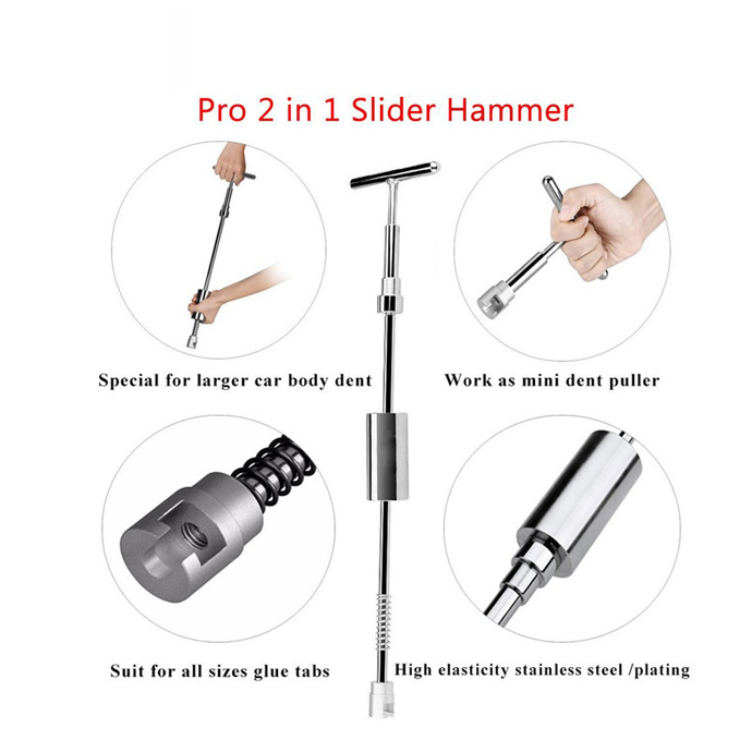 Car Body Dent Puller Hammer Tool Paintless Hail Damage Remover Repair Kit