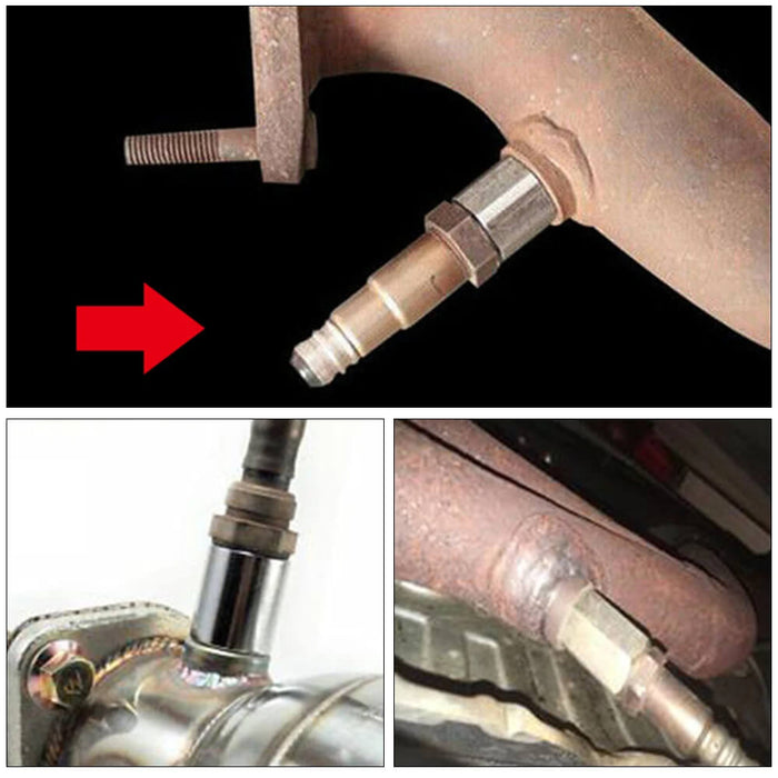 O2 Oxygen Sensor Spacer Fix P0420/P0042/P0430 Check Engine Light CEL Mini Catalytic Converter Generic Straight