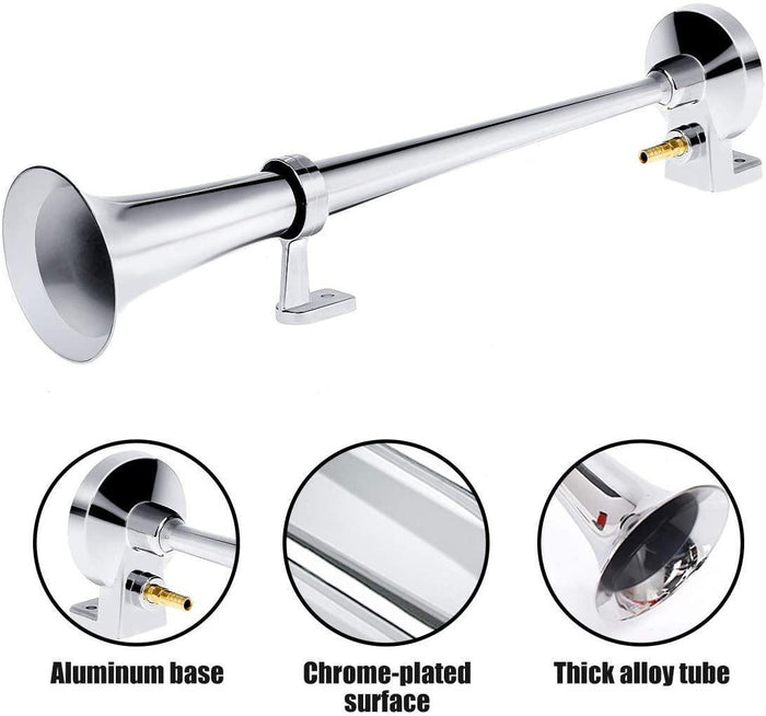 185dB Super Loud Air Horn Compressor Single Trumpet Train Car Truck Boat - Rokcar