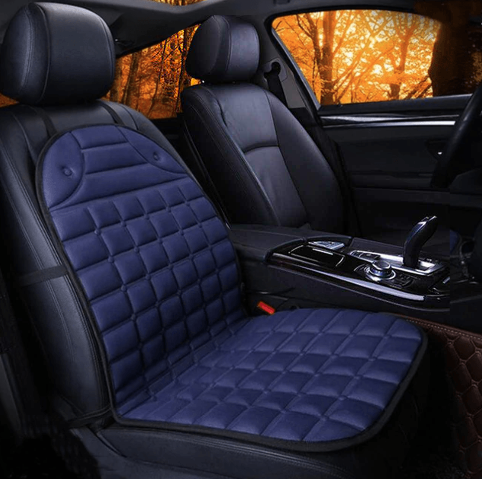 Car & SUV & Truck Seat Cushion, Black Polyester, Universal, Heated