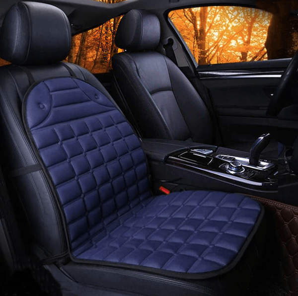 Car & SUV & Truck Seat Cushion, Black Polyester, Universal, Heated, Warm, For Winter - Rokcar