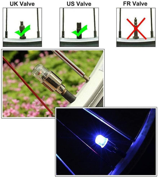 6PCS Car Auto Wheel Tire Tyre Air Valve Stem LED Light Cap Cover Accessories - Rokcar