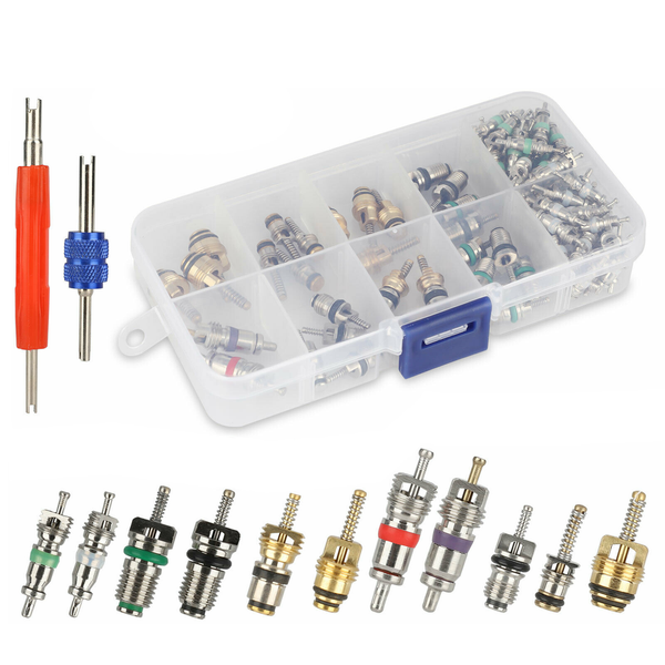 102pcs R12 & R134a A/C Car Vehicle Air Conditioner Valve Core Remover Tool Kit