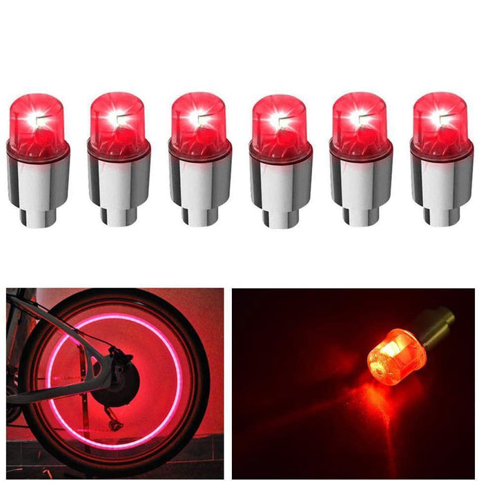 6PCS Car Auto Wheel Tire Tyre Air Valve Stem LED Light Cap Cover Accessories - Rokcar