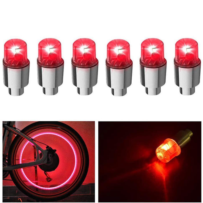 6PCS Car Auto Wheel Tire Tyre Air Valve Stem LED Light Cap Cover Accessories - Rokcar