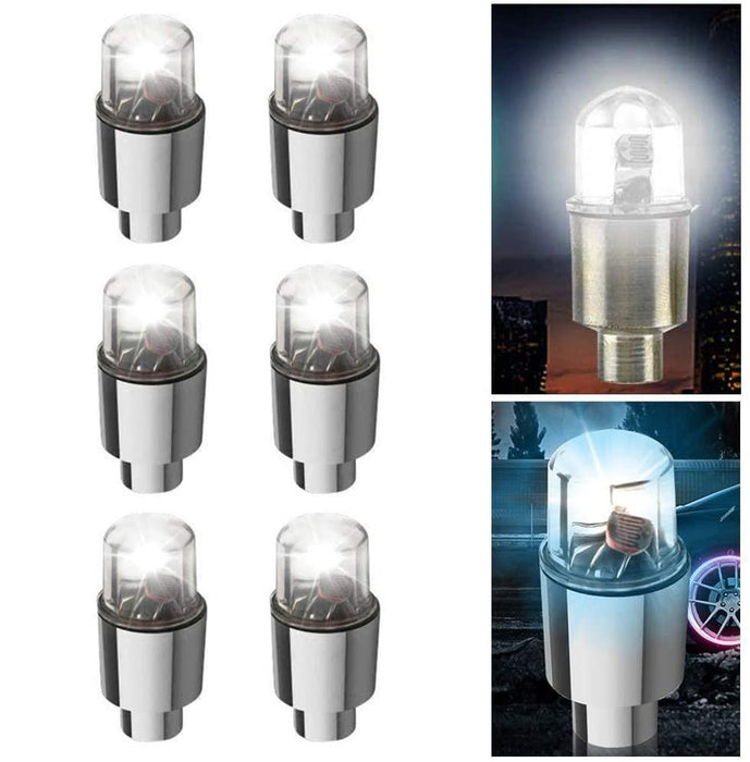 6PCS Car Auto Wheel Tire Tyre Air Valve Stem LED Light Cap Cover Accessories - Rokcar