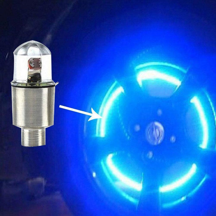 6PCS Car Auto Wheel Tire Tyre Air Valve Stem LED Light Cap Cover Accessories - Rokcar