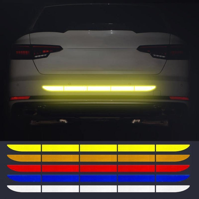 Car Auto Reflective Warn Strip Tape Bumper Safety Stickers Decal Car Accessories - Rokcar