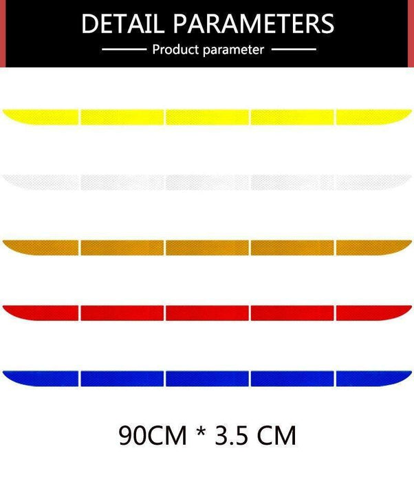 Car Auto Reflective Warn Strip Tape Bumper Safety Stickers Decal Car Accessories - Rokcar
