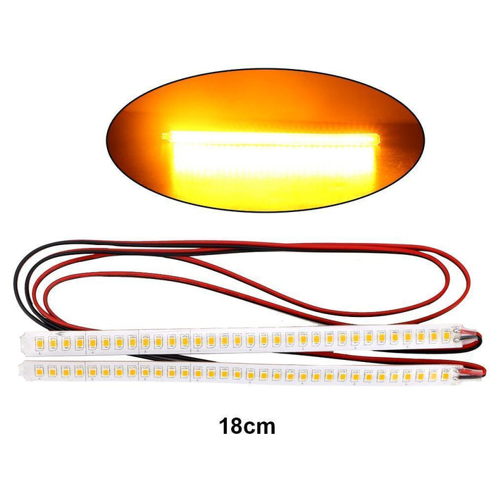 2PCS Car Rear view Mirror LED Strip Lamp Flowing Turn Signal Side Lights 12V - Rokcar
