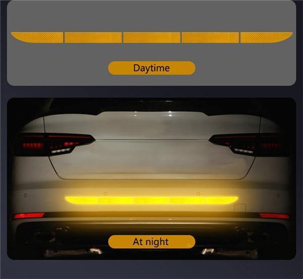 Car Auto Reflective Warn Strip Tape Bumper Safety Stickers Decal Car Accessories - Rokcar
