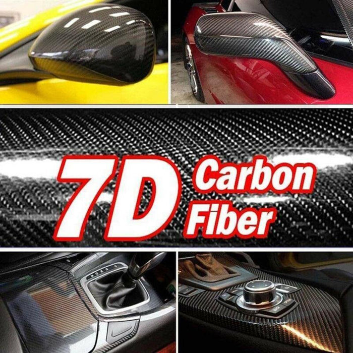 High Gloss 7D Carbon Fiber Wrapping Vinyl Film Auto Car Sticker - Rokcar