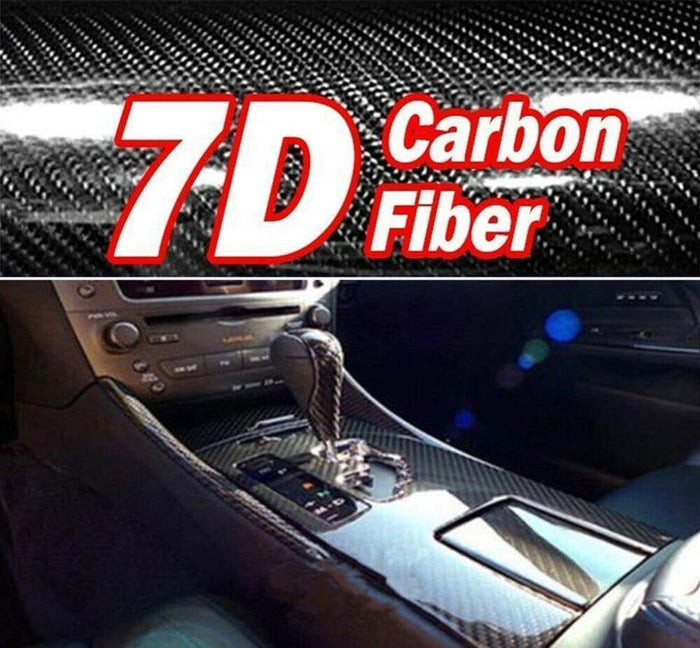 High Gloss 7D Carbon Fiber Wrapping Vinyl Film Auto Car Sticker - Rokcar