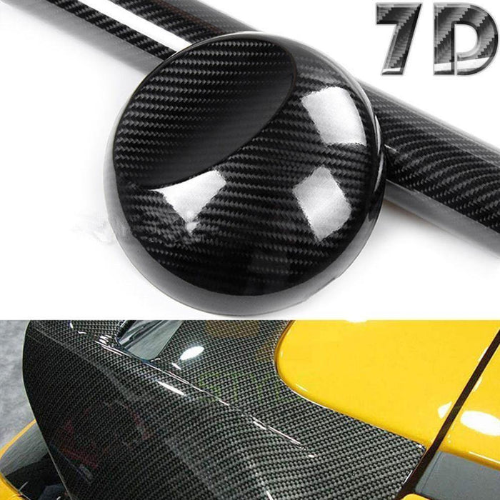 High Gloss 7D Carbon Fiber Wrapping Vinyl Film Auto Car Sticker - Rokcar