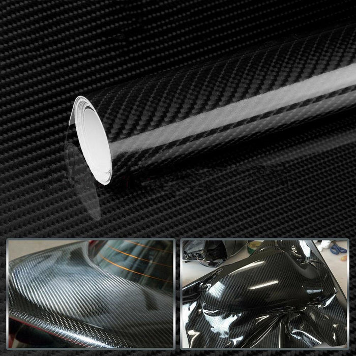 High Gloss 7D Carbon Fiber Wrapping Vinyl Film Auto Car Sticker - Rokcar