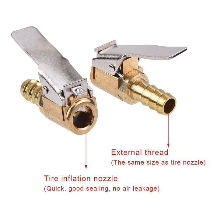6mm 8mm Auto Air Pump Chuck Clip Car Truck Tyre Tire Inflator Valve Connector - Rokcar