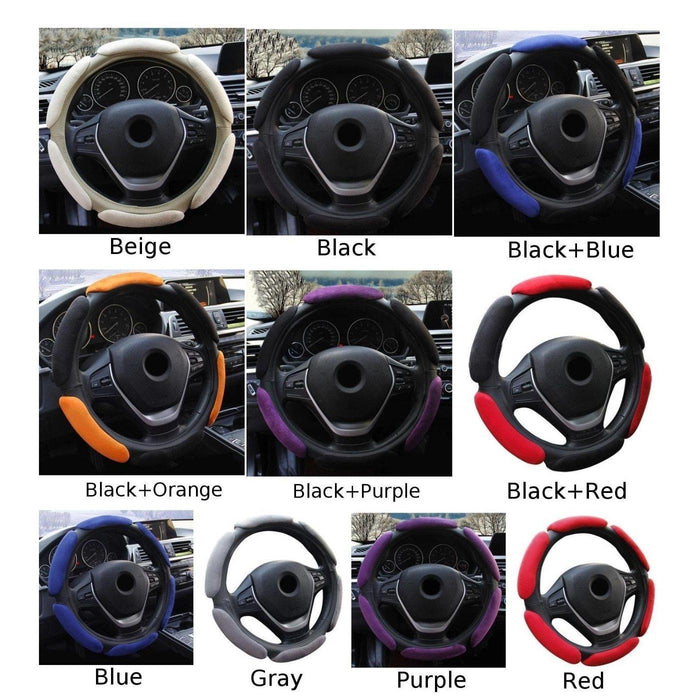 Universal Steering wheel cover Auto Inner Non-slip Flocking Cloth Cushion - Rokcar
