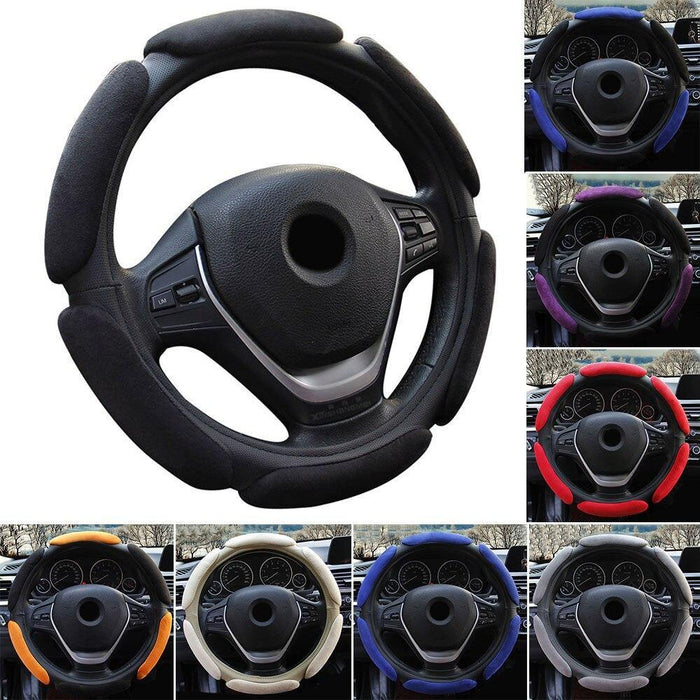 Universal Steering wheel cover Auto Inner Non-slip Flocking Cloth Cushion - Rokcar