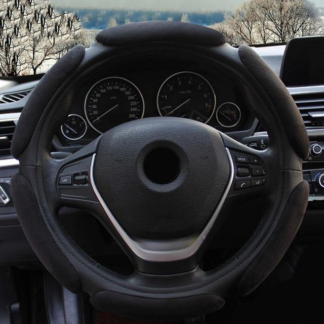 Universal Steering wheel cover Auto Inner Non-slip Flocking Cloth Cushion - Rokcar