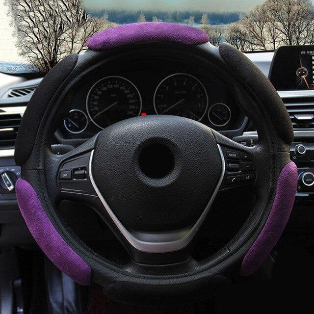 Universal Steering wheel cover Auto Inner Non-slip Flocking Cloth Cushion - Rokcar
