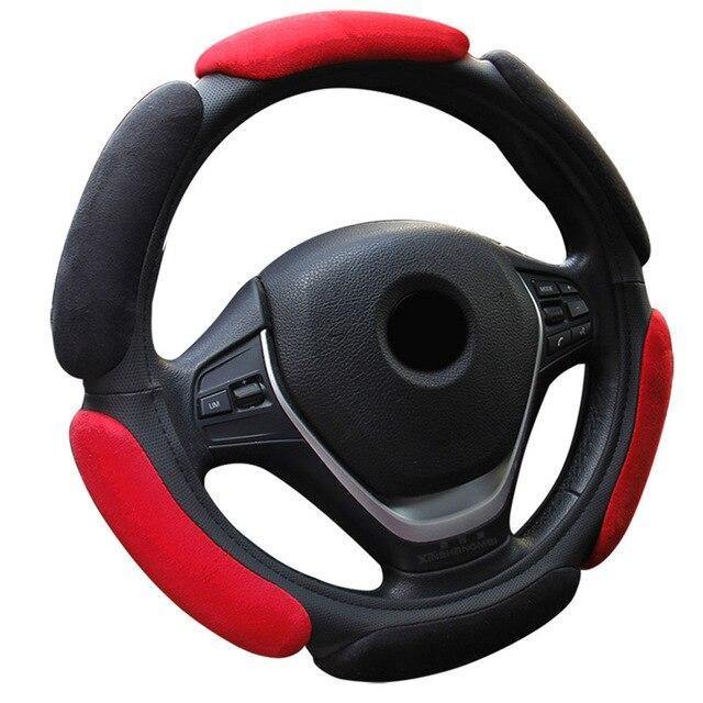 Universal Steering wheel cover Auto Inner Non-slip Flocking Cloth Cushion - Rokcar
