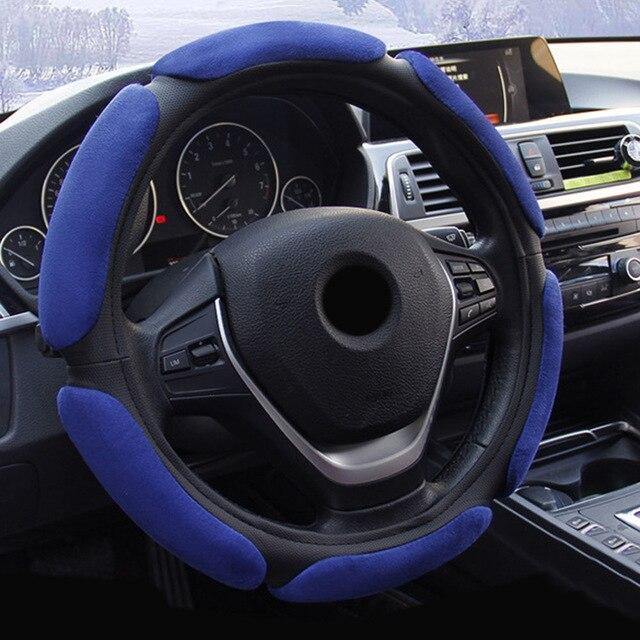 Universal Steering wheel cover Auto Inner Non-slip Flocking Cloth Cushion - Rokcar