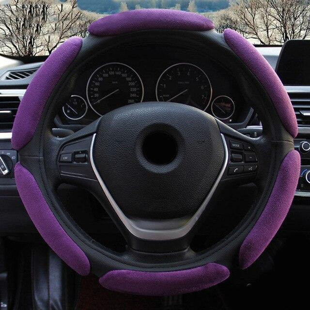 Universal Steering wheel cover Auto Inner Non-slip Flocking Cloth Cushion - Rokcar