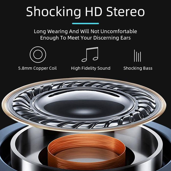 Wireless Earphone 24 Hours Play Business Bluetooth Headset Car Hands Free With Mic - Rokcar