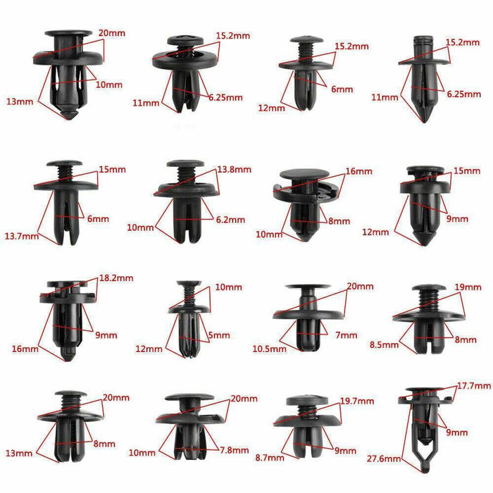 630PCS Car Retainer Clips Auto Fasteners Push Trim Clips Pin Rivet Bumper Kit - Rokcar