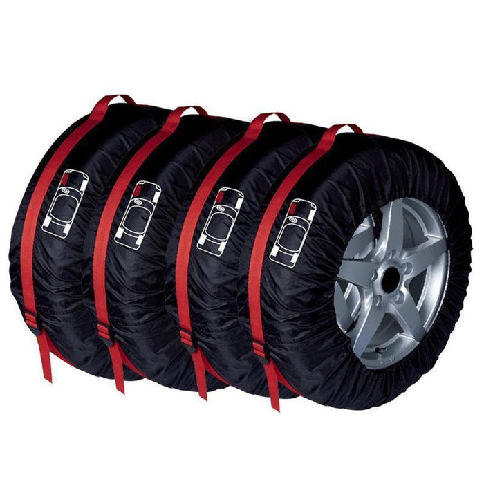 4Pcs Spare Tire Cover Case Polyester Tire Storage Bags Wheel Protector - Rokcar