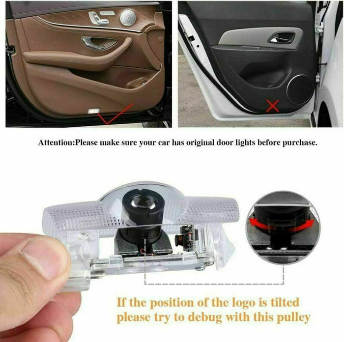 4PCS LED Logo Door Courtesy Light Shadow Laser Projector for Lexus ES LS LX RX GX