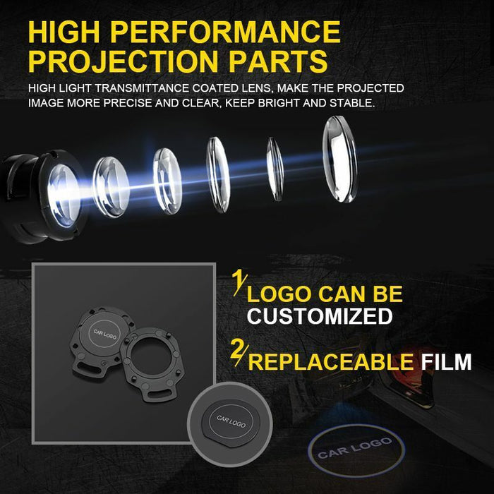 4PCS LED Logo Door Courtesy Light Shadow Laser Projector for Lexus ES LS LX RX GX