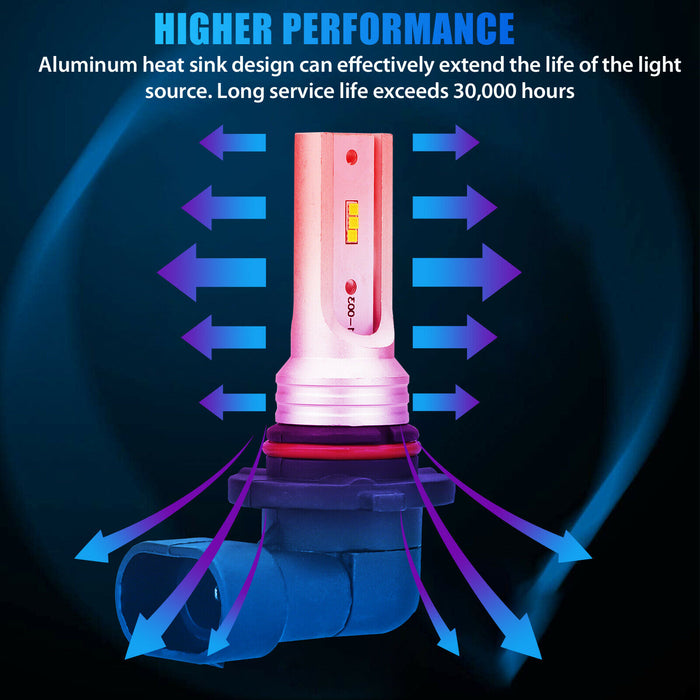4PCS 9005 9006 LED Combo Headlight Bulb High Low Beam Kit 6000K Super Bright White