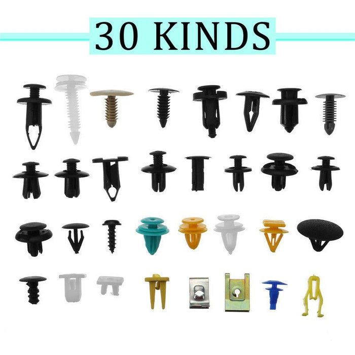 500PCS Mixed Auto Car Fastener Clip Bumper Fender Trim Plastic Rivet Door Panel