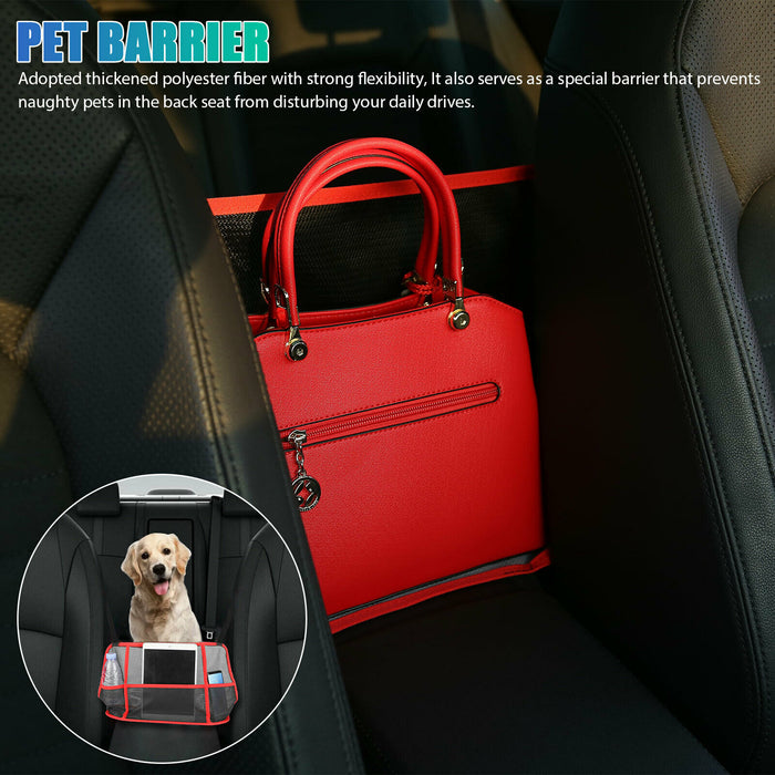 Car Mesh Organizer Bag Net Pocket Handbag Seat Side Storage Organizer Universal