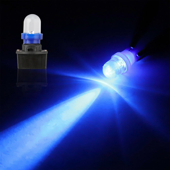 10PCS Blue T10 194 LED Bulbs for Instrument Gauge Cluster Dash Light With Sockets