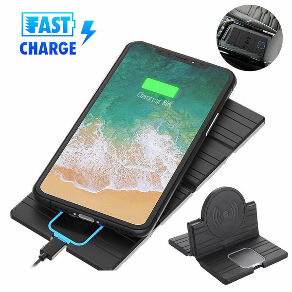 Fast Charging Car Wireless Phone Charger Pad Mat Mount For iPhone 12 Samsung S10