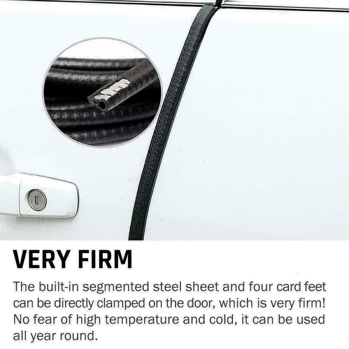 20FT Car Door Trim Edge Strip Lock Guard Moulding Rubber Seal Protector Black