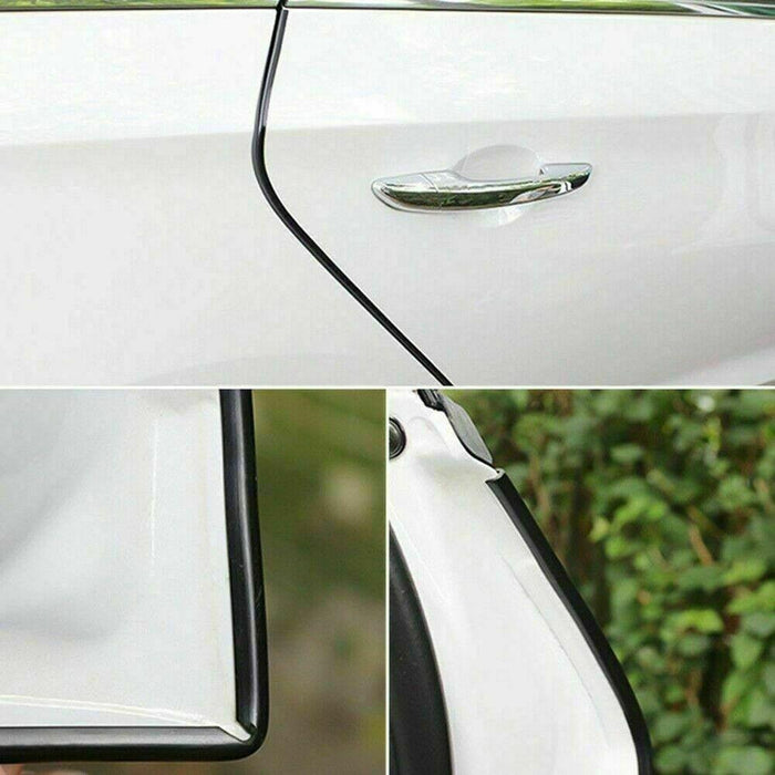 20FT Car Door Trim Edge Strip Lock Guard Moulding Rubber Seal Protector Black