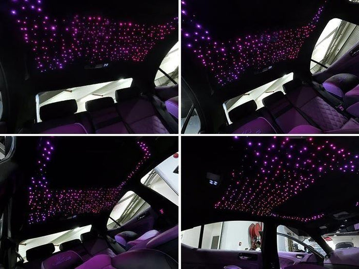 12V 16W RGB LED Fiber Optic Star Ceiling Light Kit 260pcs 2M 0.75mm