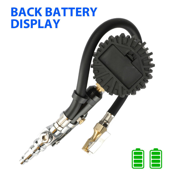 200 PSI LCD Digital Pressure Gauge Air Tire Inflator Air Chuck for Car Vehicles