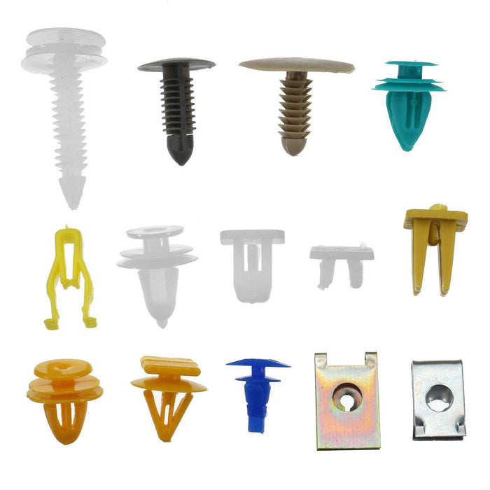 500PCS Mixed Auto Car Fastener Clip Bumper Fender Trim Plastic Rivet Door Panel