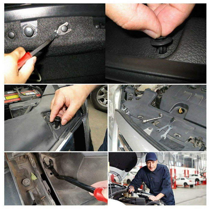 350Pcs Plastic Car Body Push Pin Rivet Fasteners Trim Moulding Clip Screwdriver